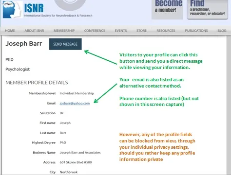directory profile search individual view contact